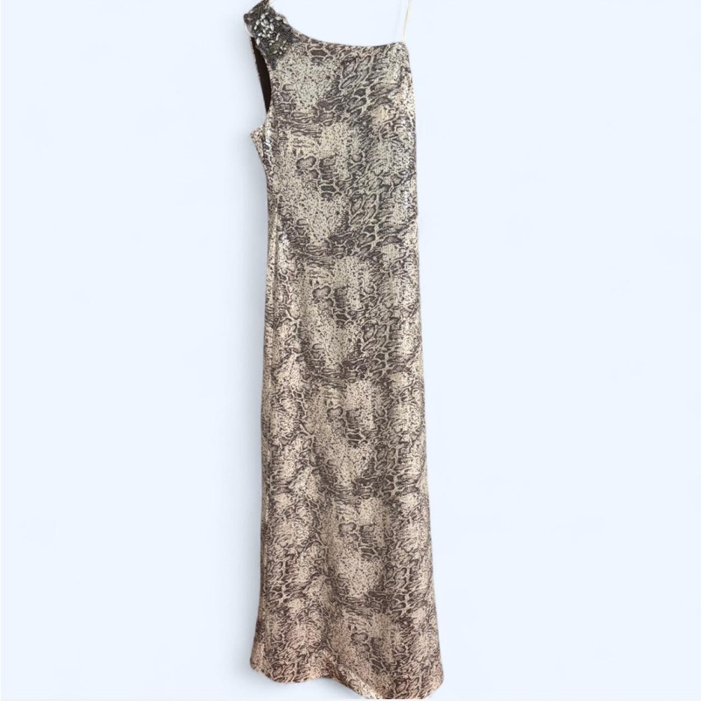 Cachet One Shoulder Sequin Dress Size 2P